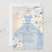 PixDezines Dusty Blueバラキンセアニェラドレス 招待状 (裏面)