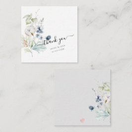 PixDezines Dusty Blue Water Color Cotton Buds注 ノートカード