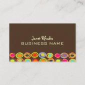 PixDezines Eggsレトロデザイン/DIYカラー 名刺 (裏面)