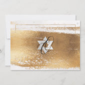 PixDezines FAUX GOLD BRUSHSTROKE ミツバ 招待状 (裏面)