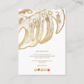 PixDezines Faux Gold Tropical Leaves Earrings 名刺 (裏面)