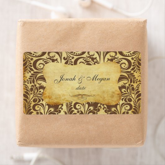 PixDezines Felinaフェイク、Silver Fidora Damask ラベル (インサイチュ)