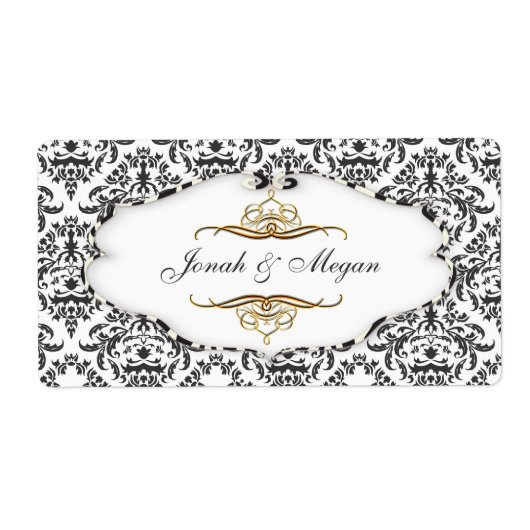 PixDezines Felina、ブラック+パールダマスク14 ラベル (正面)