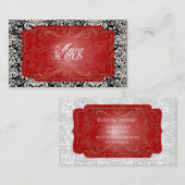 PixDezines Fidoraヴィンテージダマスク 名刺 (正面/裏面)