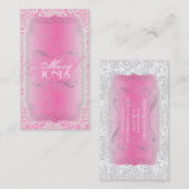 PixDezines Fidoraヴィンテージダマスク 名刺 (正面/裏面)