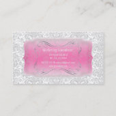 PixDezines Fidoraヴィンテージダマスク 名刺 (裏面)