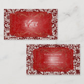 PixDezines Fidoraヴィンテージダマスク 名刺 (正面/裏面)