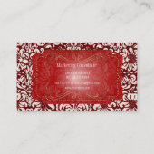 PixDezines Fidoraヴィンテージダマスク 名刺 (裏面)