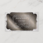 PixDezines Fidoraヴィンテージダマスク 名刺 (裏面)