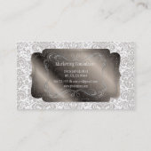 PixDezines Fidoraヴィンテージダマスク 名刺 (裏面)