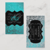 PixDezines Fidoraヴィンテージダマスク 名刺 (正面/裏面)