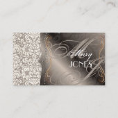 PixDezines Fidoraヴィンテージダマスク 名刺 (正面)