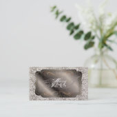 PixDezines Fidoraヴィンテージダマスク 名刺 (スタンド正面)