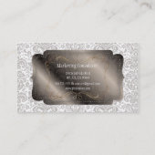 PixDezines Fidoraヴィンテージダマスク 名刺 (裏面)