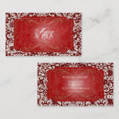 PixDezines Fidoraヴィンテージダマスク 名刺 (正面/裏面)