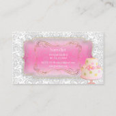 PixDezines Fidoraヴィンテージダマス結婚ク 名刺 (裏面)