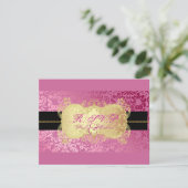 PixDezines Fidora ダマスクの招待状 出欠カード (スタンド正面)