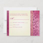 PixDezines Fidora ダマスクの招待状 出欠カード (裏面)