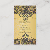 PixDezines Fidora ダマスク/偽のパーチメント 名刺 (裏面)