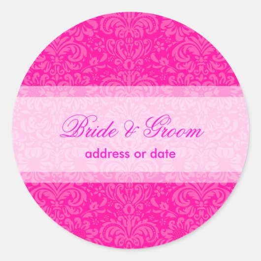 PixDezines Fidora ヴィンテージ ダマスク ラウンドシール (正面)