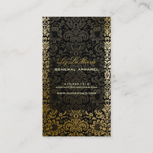 PixDezines Fidora Damask/DIY背景色 名刺 (正面)