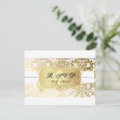 PixDezines Fidora Damask RSVPカード（5x7が必要） 出欠カード (スタンド正面)