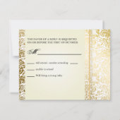 PixDezines Fidora Damask RSVPカード（5x7が必要） 出欠カード (裏面)