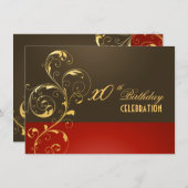 PixDezines filigree DIYイベント/誕生日 招待状 (正面/裏面)