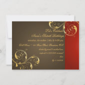 PixDezines filigree DIYイベント/誕生日 招待状 (裏面)