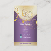 PixDezines Filigree+swarls/金ゴールド+purple/DIY 名刺 (裏面)