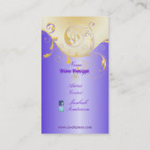 PixDezines filigree+swirls/王室のpurple 名刺 (裏面)