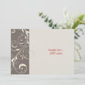 PixDezines filigree swirls/diyカラー 招待状 (スタンド正面)