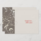 PixDezines filigree swirls/diyカラー 招待状 (正面/裏面)