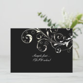 PixDezines filigree swirls/diy背景色 招待状 (スタンド正面)