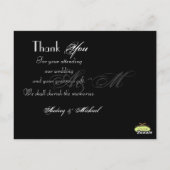 PixDezines FILMSTRIPの結婚写真ありがとう ポストカード (裏面)