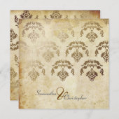 PixDezines Firenzeダマスク 招待状 (正面/裏面)