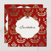 PixDezines Firenzeダマスク 招待状 (正面/裏面)