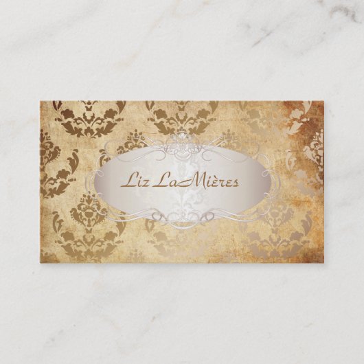 PixDezines firenze damask/フェイクparchment 名刺 (正面)