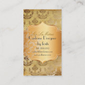 PixDezines firenze damask/フェイクparchment 名刺 (裏面)