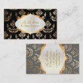 PixDezines firenze damask/copper/diy背景 名刺 (正面/裏面)