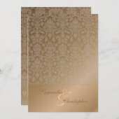 PixDezines Flora Damask結婚式の招待状 招待状 (正面/裏面)