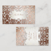 PixDezines flora damask/フェイク銅 名刺 (正面/裏面)