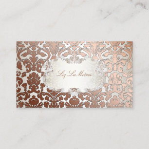 PixDezines flora damask/フェイク銅 名刺