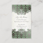 PixDezines flora damask/フェイクplatinum/diy color 名刺 (裏面)