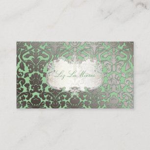 PixDezines flora damask/フェイクplatinum/diy color 名刺