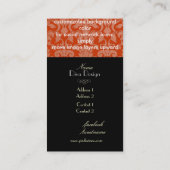 PixDezines flora damask/diyオレンジスパイス 名刺 (裏面)