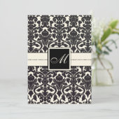 PixDezines Flora Damask/DIYカラー/クリーム 招待状 (スタンド正面)