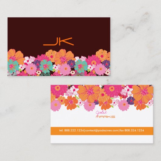 PixDezines Floral ～ Alegre 名刺 (正面/裏面)