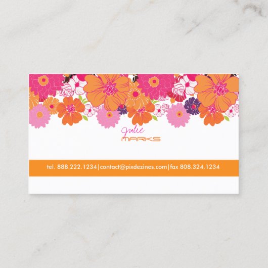 PixDezines Floral ～ Alegre 名刺 (裏面)