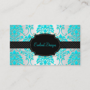 PixDezines florentius damask/aqua 名刺